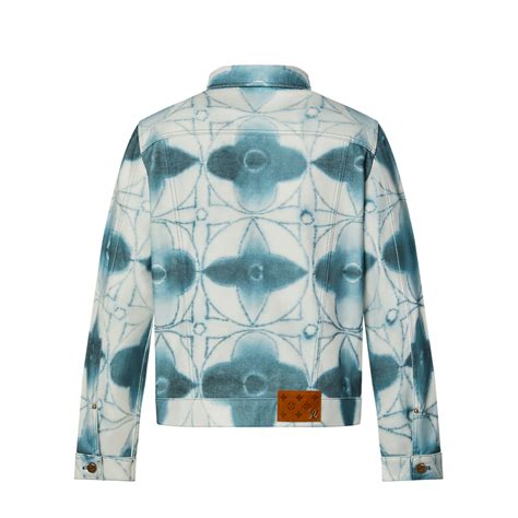 Monogram Shibori Printed Denim Jacket .